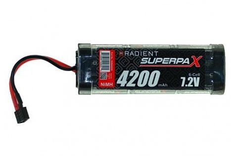 Radiant Superpax 7.2V 4200MAH NI-MH BATTERY (DEANS CONNECTOR)